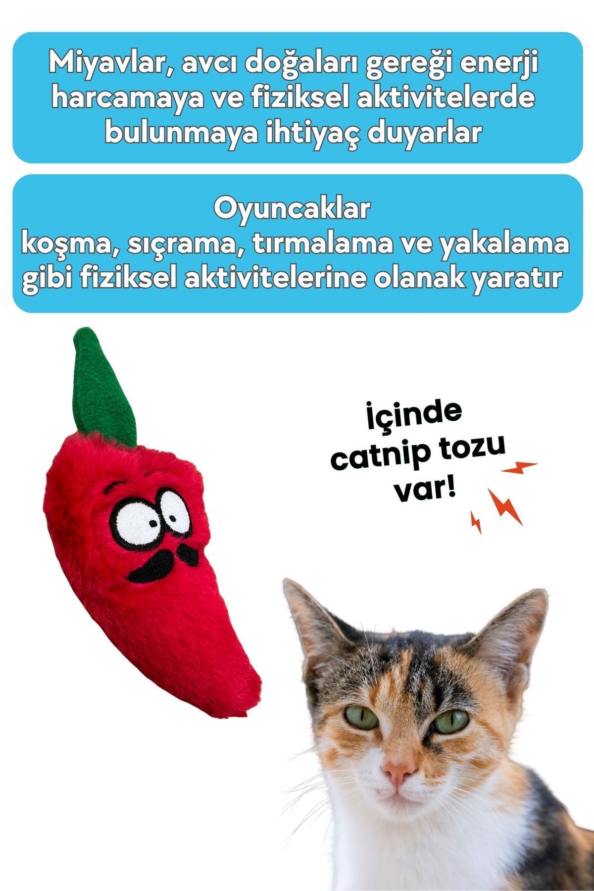Miyav-Plush Pepper Cat Toy Catnip, Rustling Sound Cat Toy 4