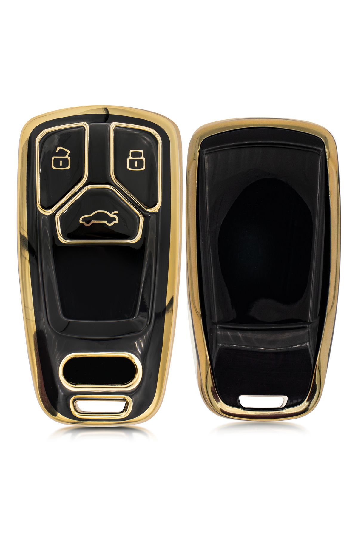 Rem Anahtar Oto Elektronik Anahtar A4 Q5 Q7 3 Buton Smart Nano Anahtar Kılıfı - Siyah