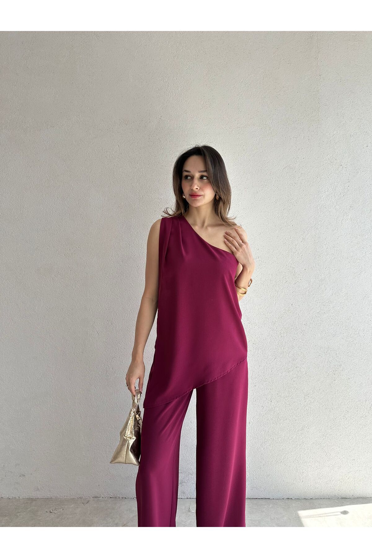 Mooi Butik DENVER Takım 6744 - Bordo