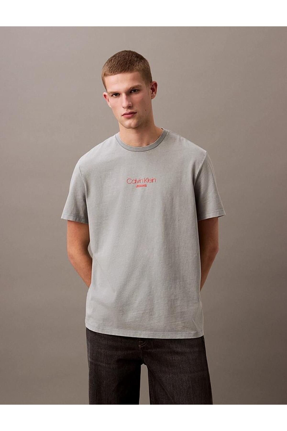 Calvin Klein Erkek SS ACID WASH 20S CN TEE T-shirt