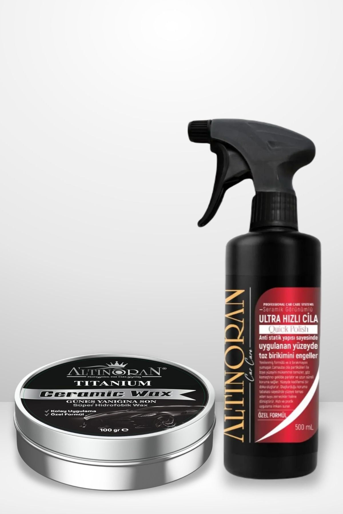 Altınoran Titaium Seramik wax 100gr & Ultra Hızlı cila 500ml Seti | Boya Koruma, Parlaklık
