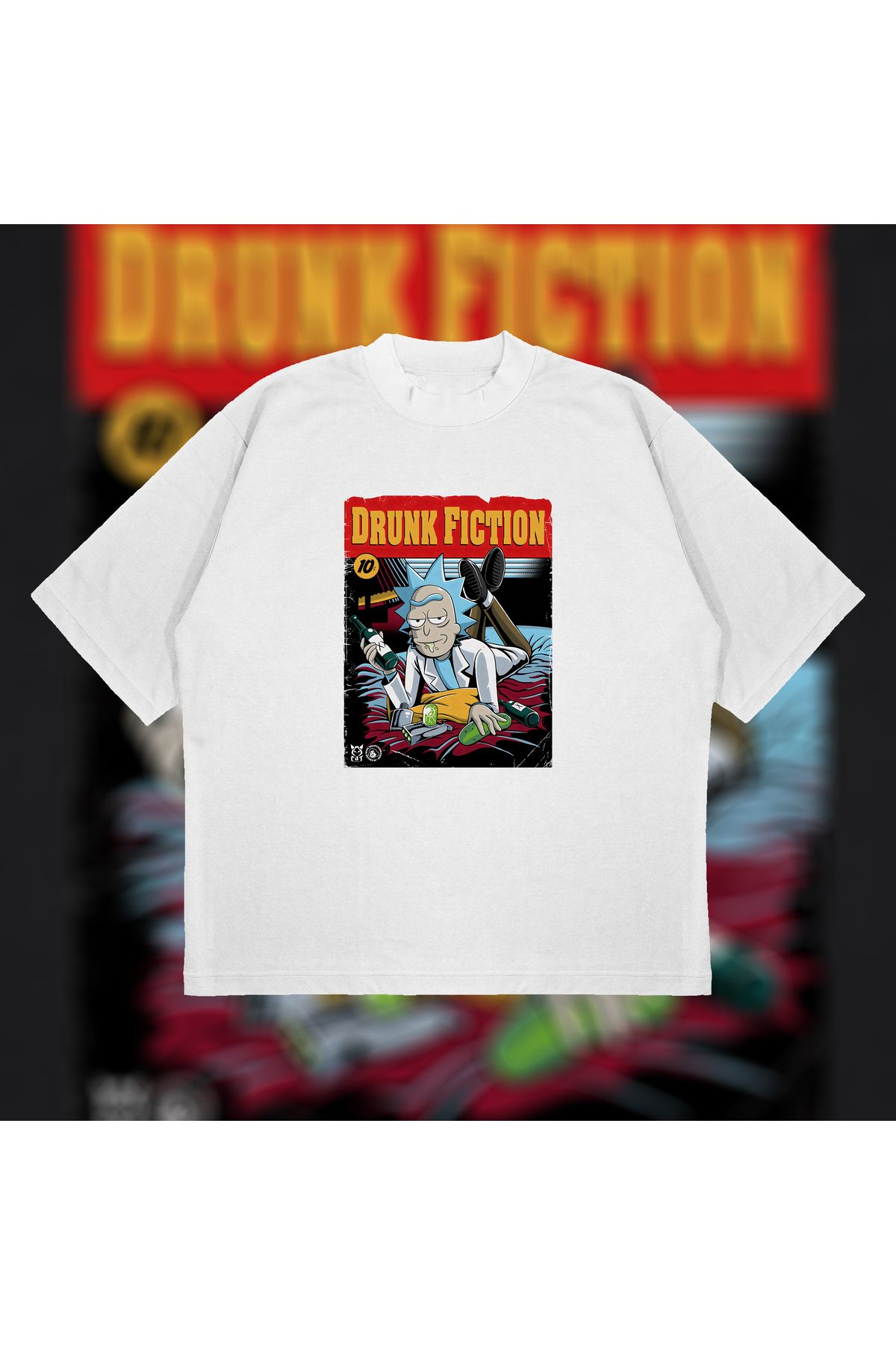Tarzsokak Drunk Fiction Oversize Unisex Pamuklu Nefes Alan Kalın Kumaşlı