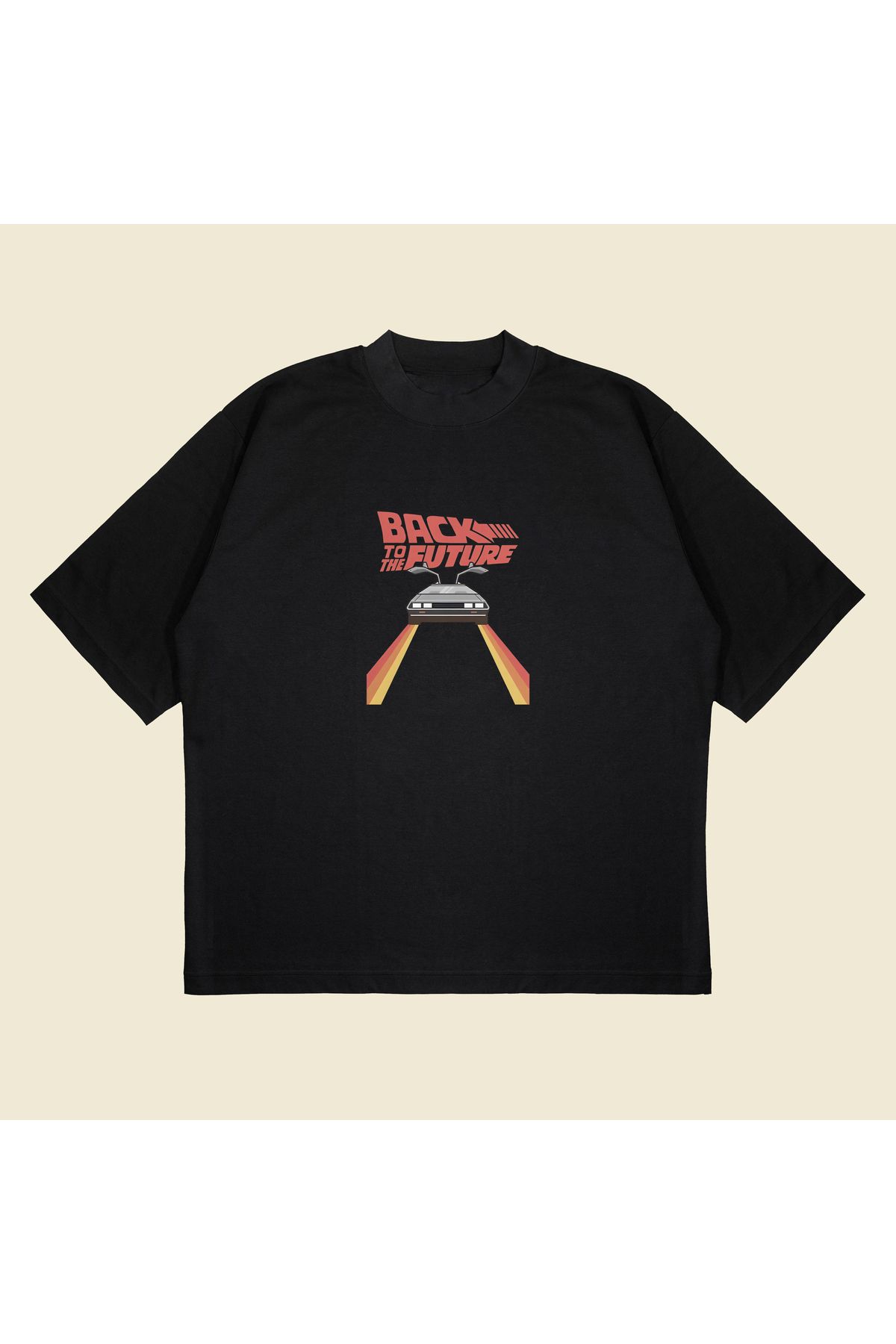 Tarzsokak Back To The Future Baskılı Oversize Unisex Pamuklu Nefes Alan Kalın Kumaşlı