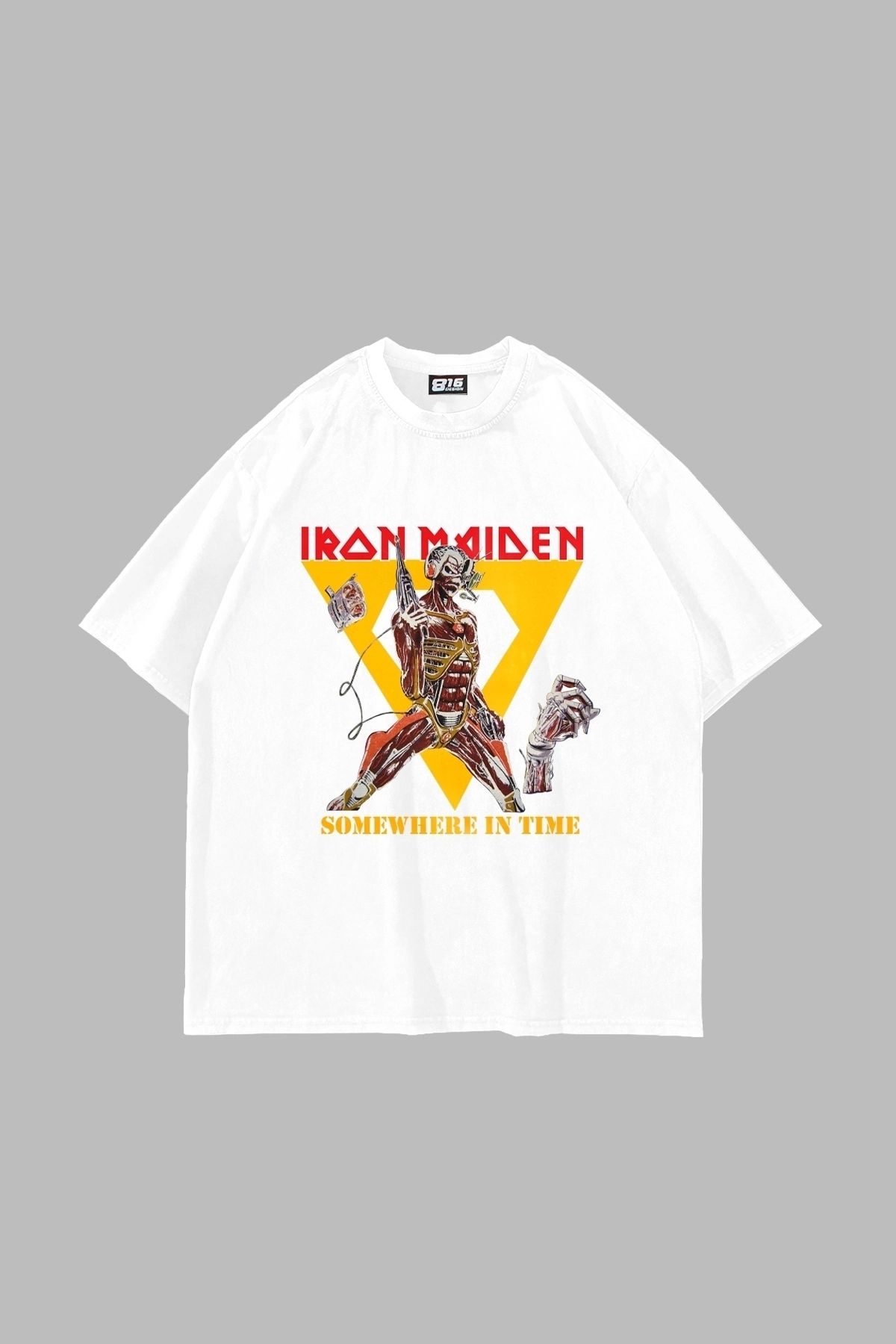 Tarzsokak Adrift Somewhere In Time Baskılı Oversize Unisex Beyaz