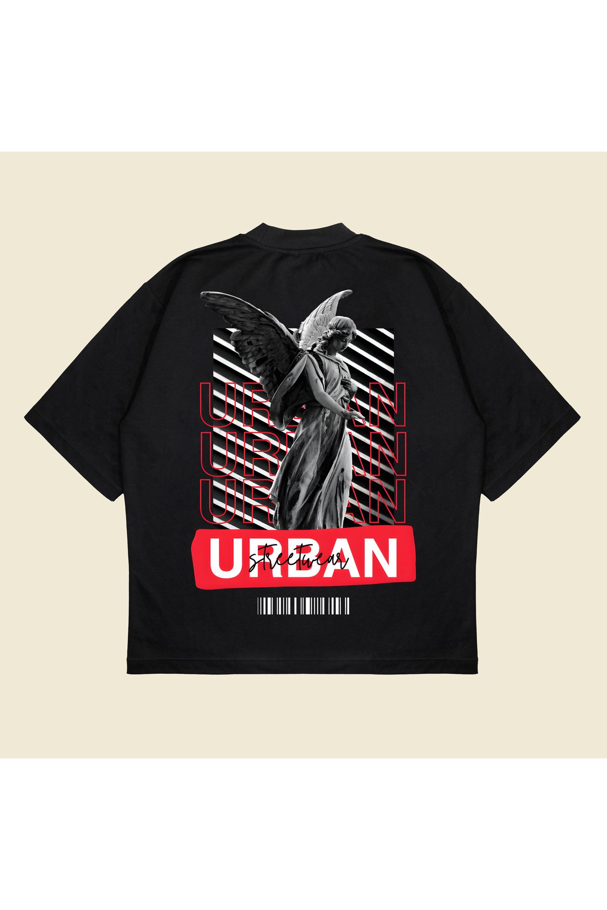 Tarzsokak Urban Baskılı Oversize Unisex Pamuklu Nefes Alan Kalın Kumaşlı