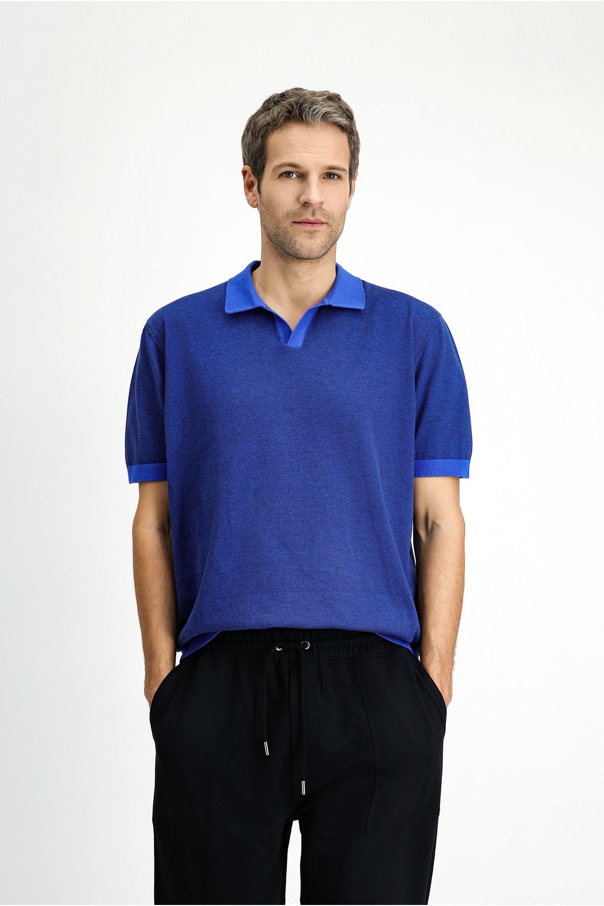 Kiğılı Regular Fit Çizgili Pamuk Triko Polo Tişört