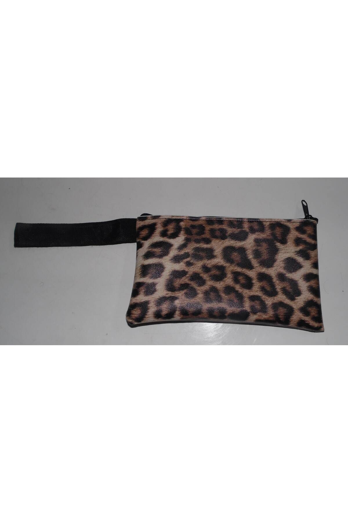lordecollection FERMUARLI KADIN CLUTCH EL ÇANTA 12x20cm LEOPAR DESENLİ
