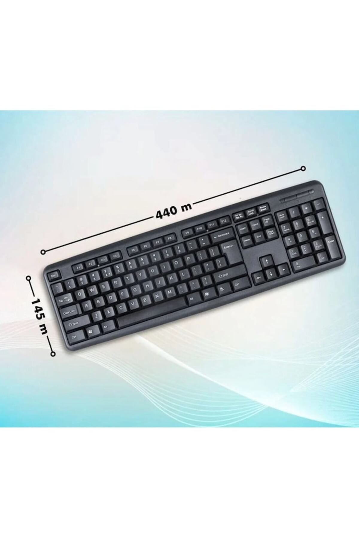 OEM-Classic Wired Usb Keyboard With 104 Keys – Fast And Comfortable Performance For Office, Black 3
