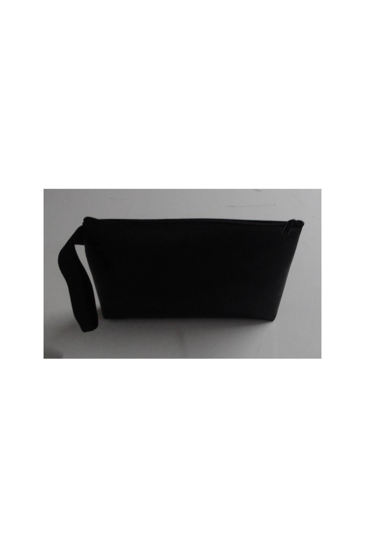 lordecollection FERMUARLI KADIN CLUTCH MAKYAJ EL ÇANTA CÜZDAN 15x26x4cm SİYAH RENK