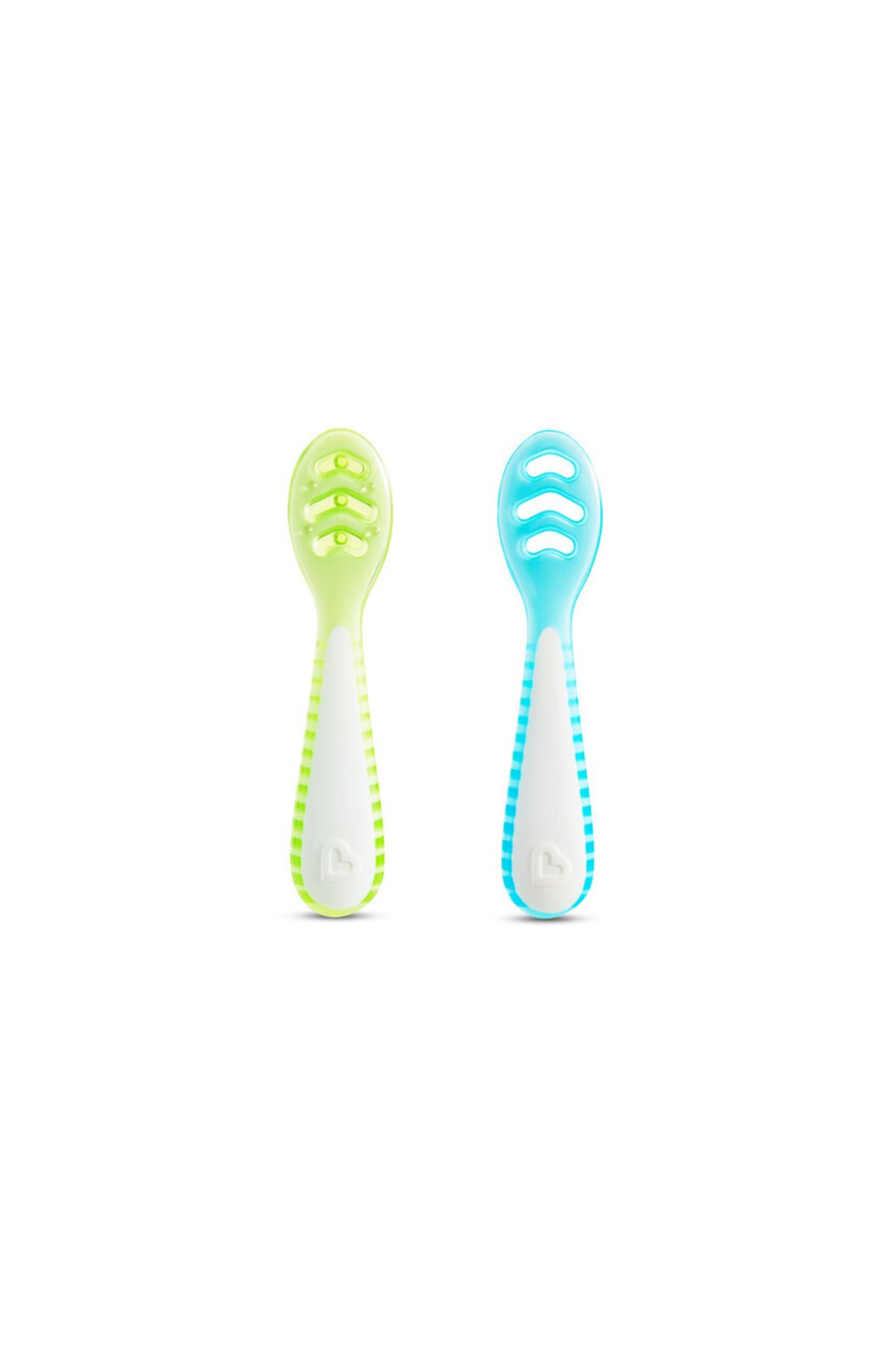 Munchkin ® Gentle Dip™ 2li Çok Aşamalı Ilk Bebek Kaşığı ,4AY+MAVI/YEŞIL, Unisex