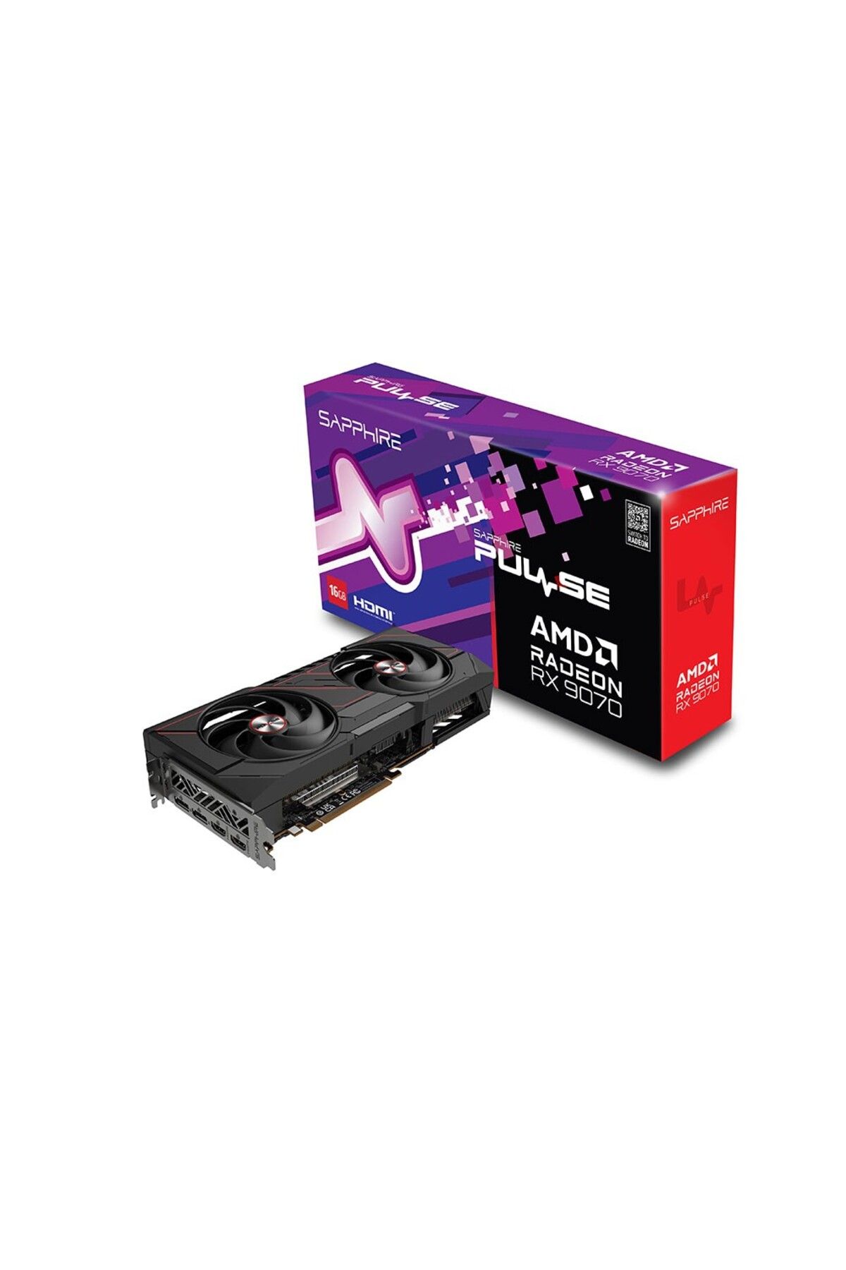 SAPPHIRE Radeon RX9070 PULSE 16GB GDDR6 256Bit RDNA 4, FSR 4 Ekran Kartı-11349-03-20G