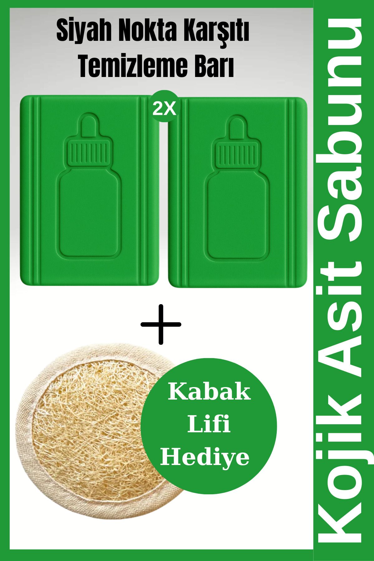 EPİZEN 2 Adet Anti Acne Sabunu 3x Acne Serumu Siyah Nokta Karşıtı Temizleme Barı Doğal Formül Acne
