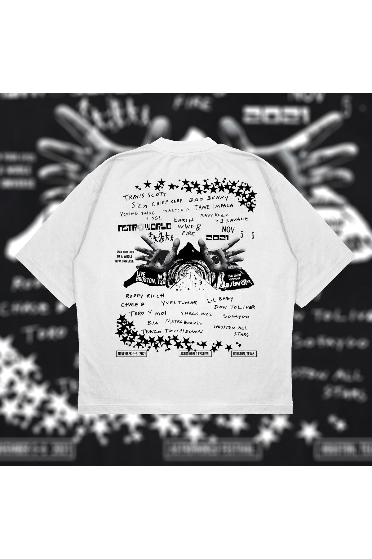 Tarzsokak Astroworld Oversize Unisex Pamuklu Nefes Alan Kalın Kumaşlı