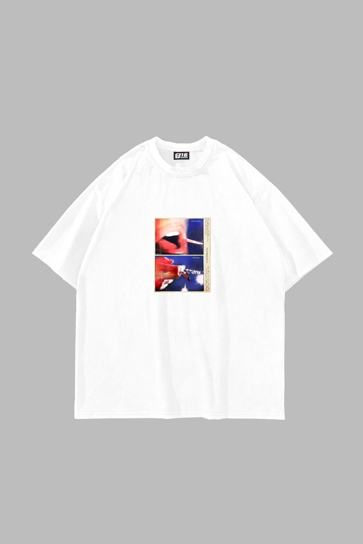 Tarzsokak Forget & Remember Baskılı Oversize Unisex Beyaz