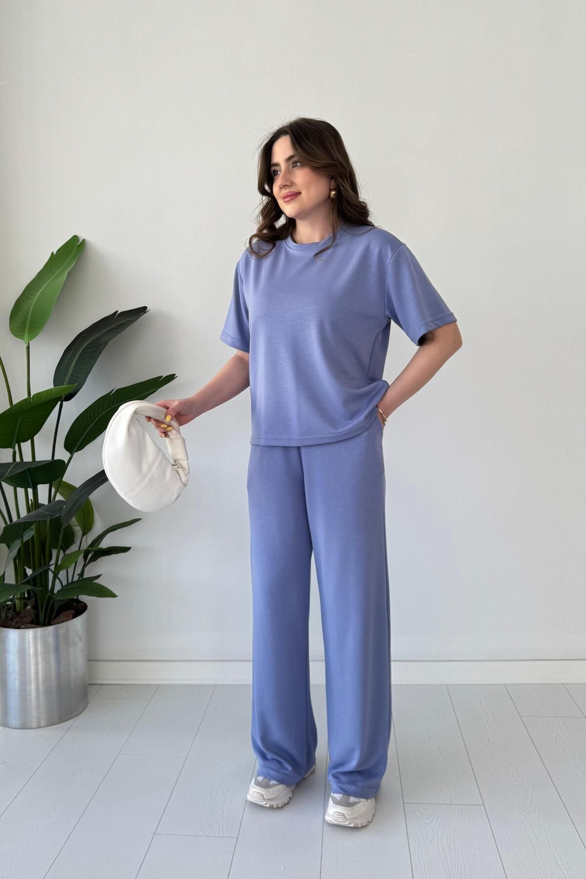 MaziButik Kısa Kol Basic Takım Lila