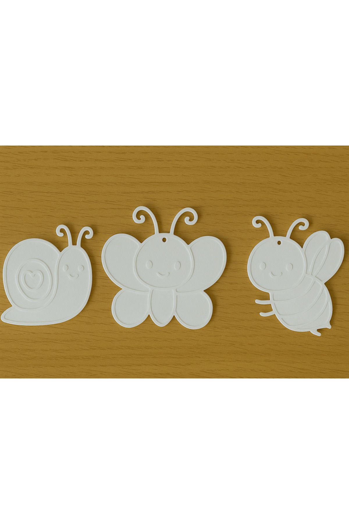 Grifon3D 🐌🦋🐝 3’lü Boyanabilir Böcekler Seti – Salyangoz, Kelebek, Arı – PLA Malzeme, Boya Hariç