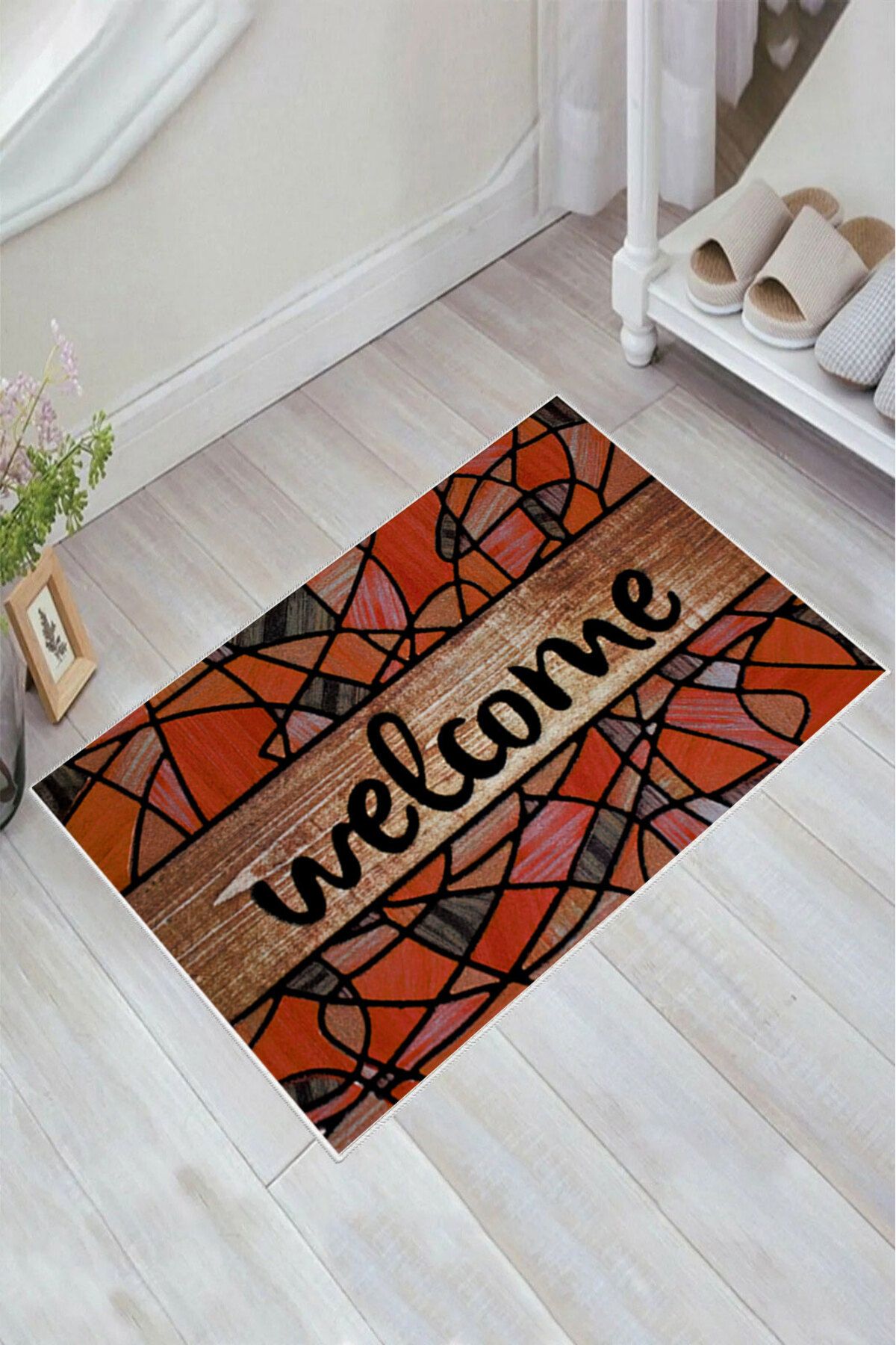 nova century Kaymaz Taban Yıkanabilir Banyo Paspası - Nova Bath Desenli 50*80 Cm