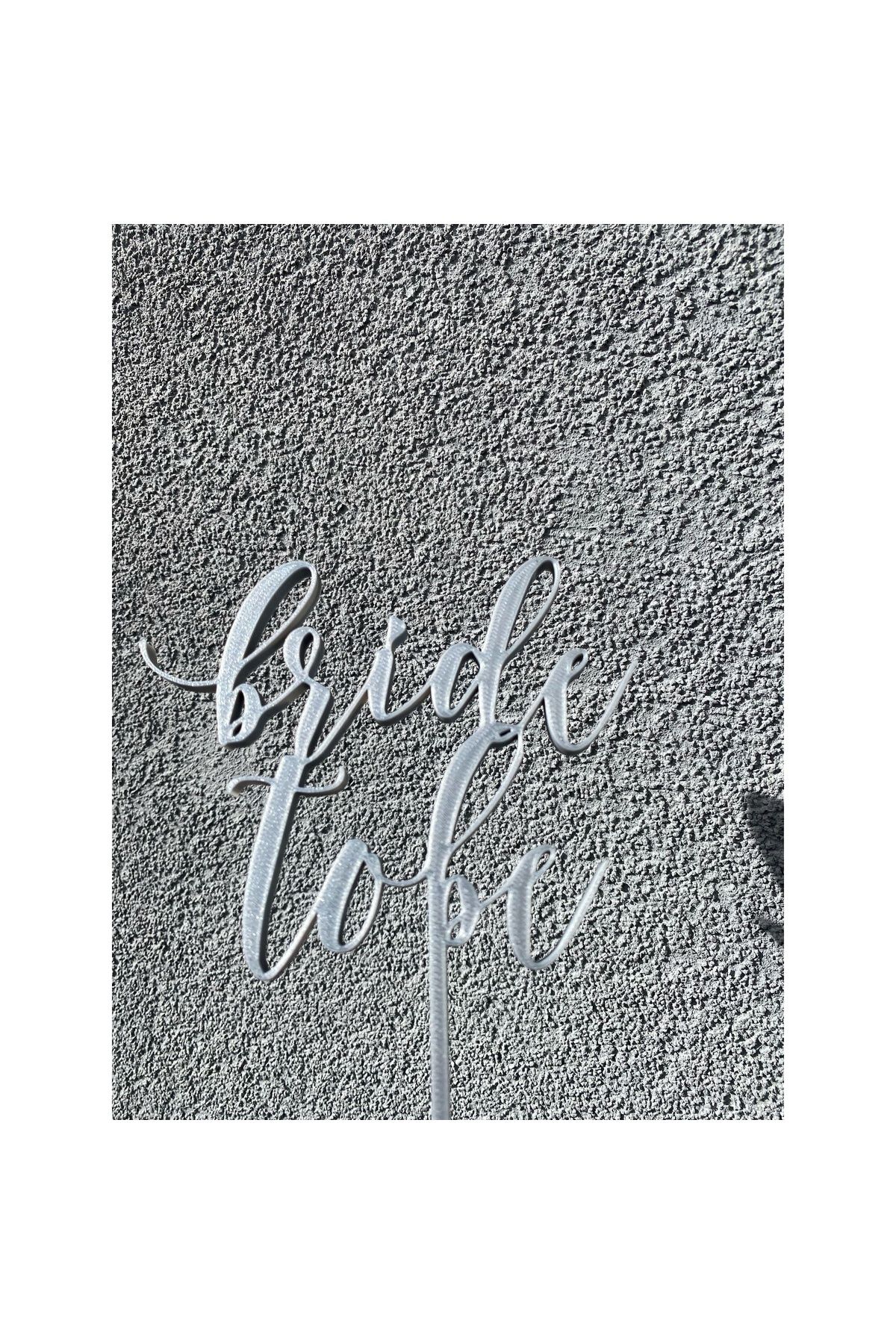 OEM Decoratiune Topper Tort "bride To Be", Argintiu, 14 Cm - All Ages