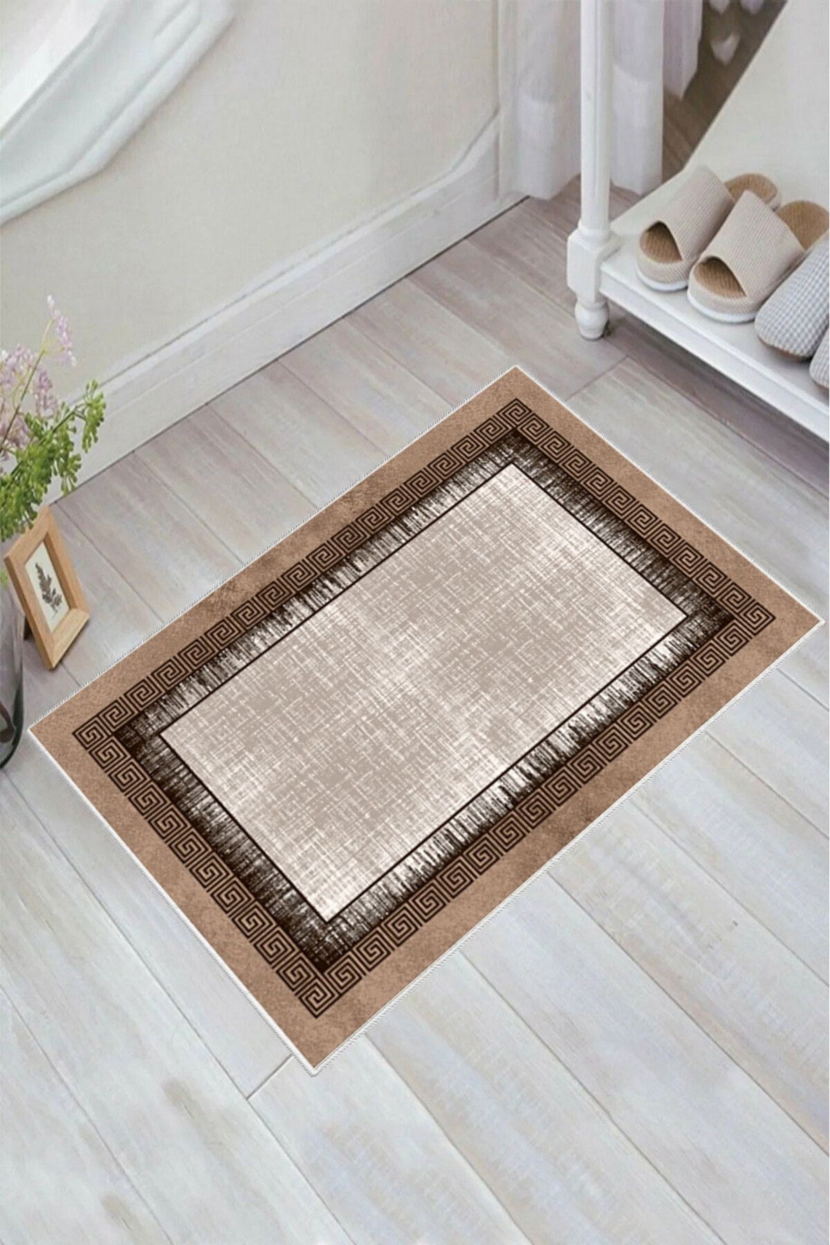 nova century Kaymaz Taban Yıkanabilir Banyo Paspası - Nova Bath Desenli 50*80 Cm
