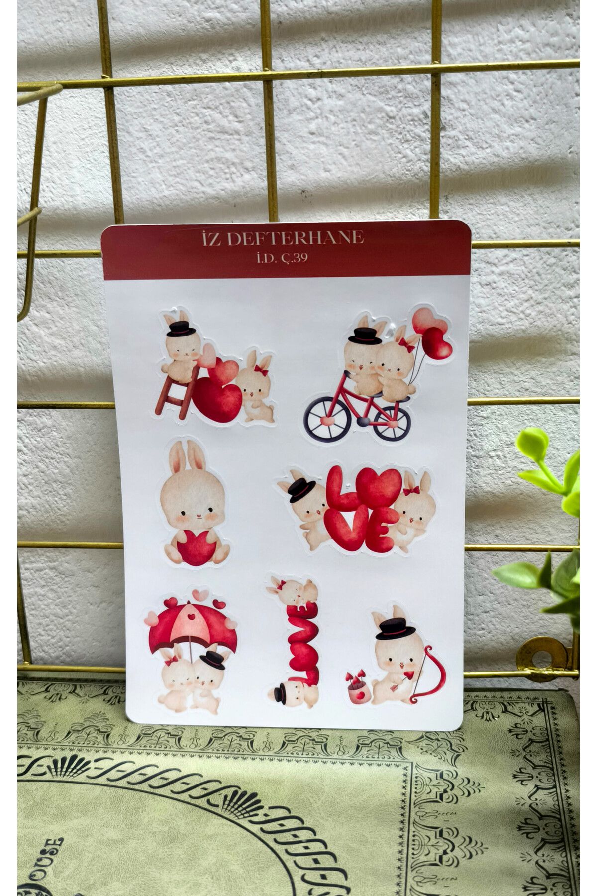 İZ DEFTERHANE Tavşan Çıkartma Sticker (Ajandalar Defterler ve Planlayıcılar için Uygundur.)