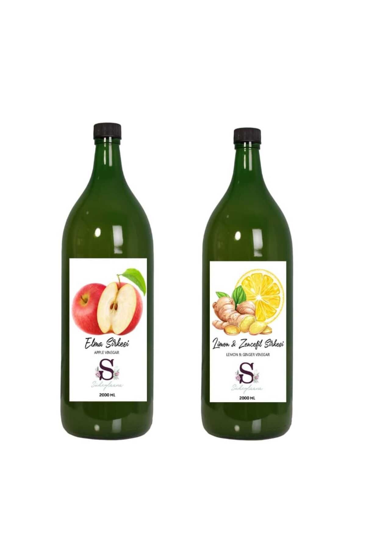 Süheylaana Doğal Enginar Sirkesi 2000 Ml - Doğal Limon & Zencefil Sirkesi 2000 Ml