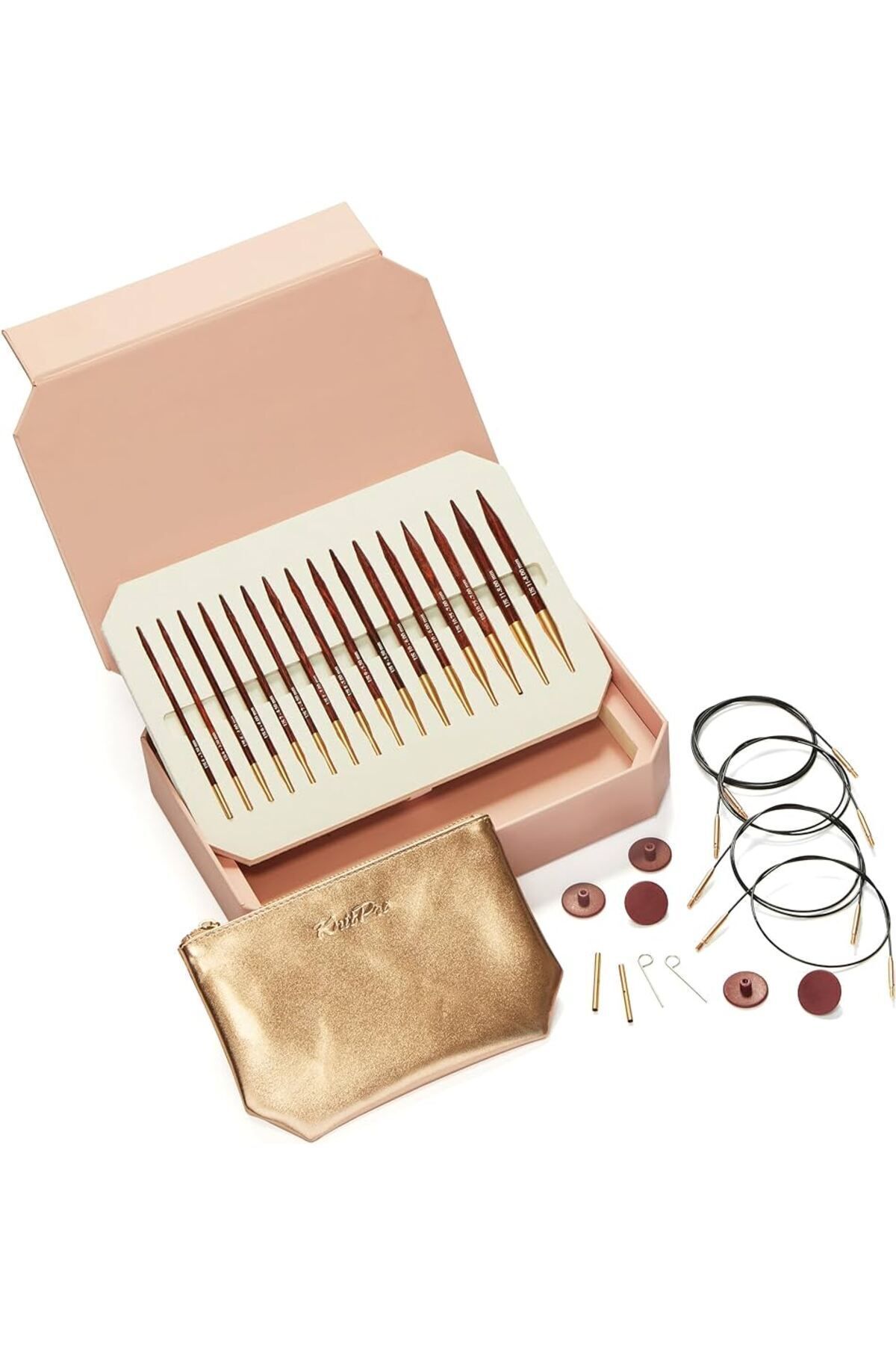 KnitPro-SYMFONIE ROSE DELUXE SET WITH EXCHANGABLE MISINAL 1