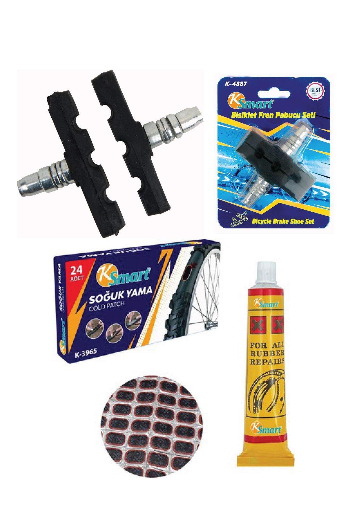 Ksmart Bisiklet Yaması 1 Adet Fren Papucu 1 Adet