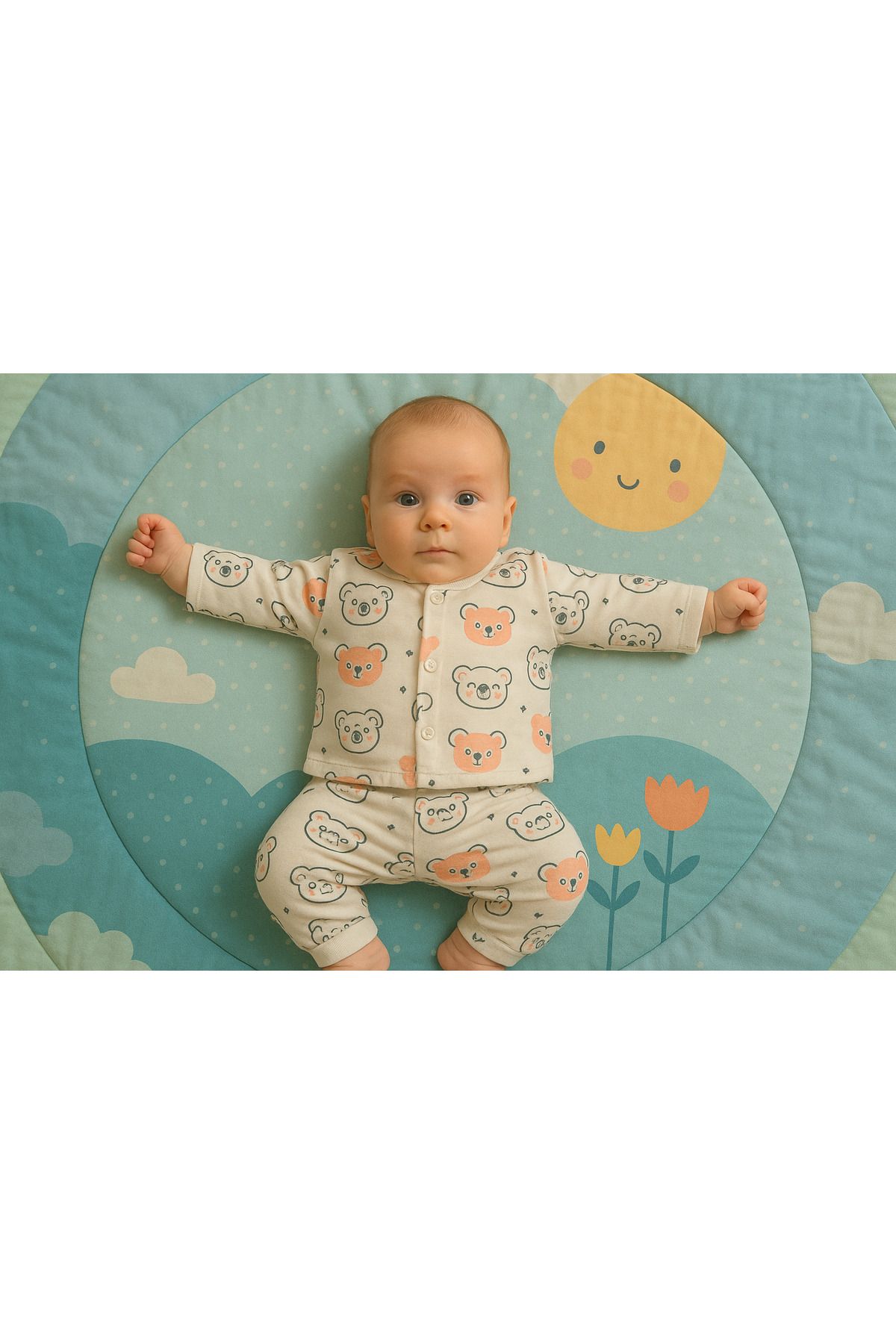 Soft kids Bebek Takım Ayıcık Baskılı