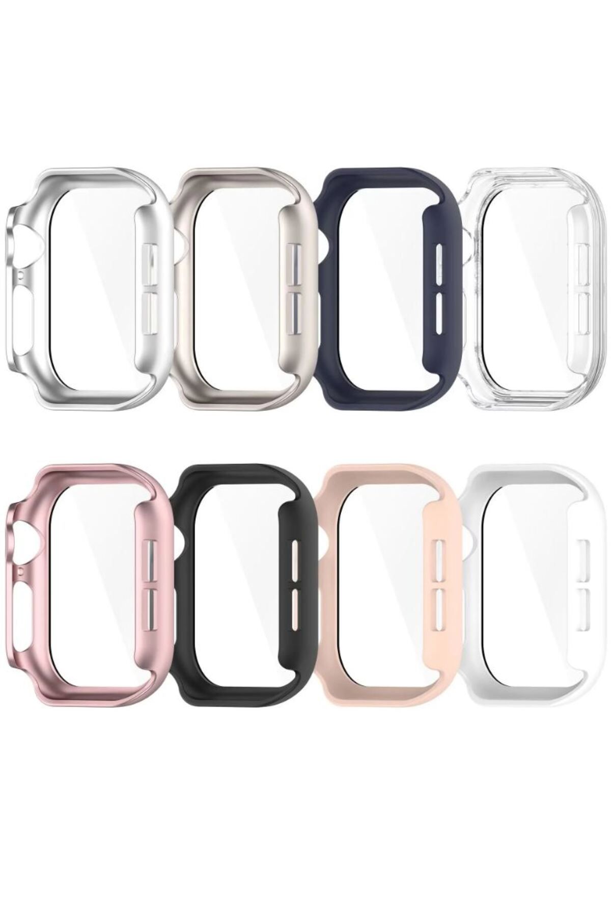 REDz Accessories-Case with Glass Cover, Matte Bumper, For Watch Series 10, Silver - Watch 46mm Series 10 4