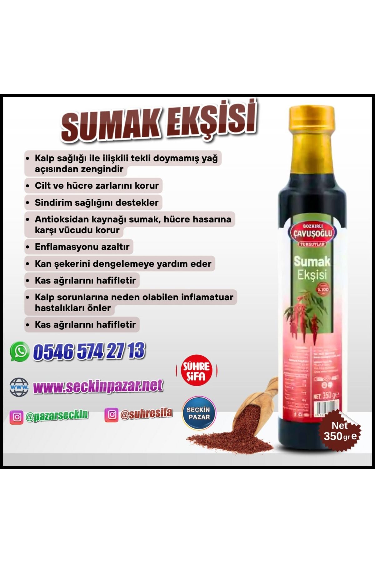 Bozkırlı Çavuşoğlu Sumak Ekşisi 350gr