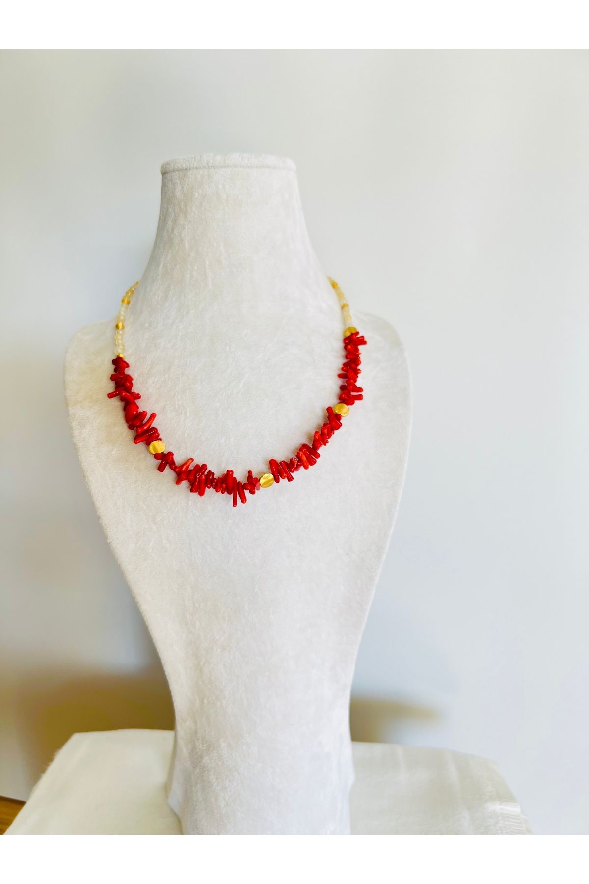 Enki Design Mercan Taşı Tasarım Kolye