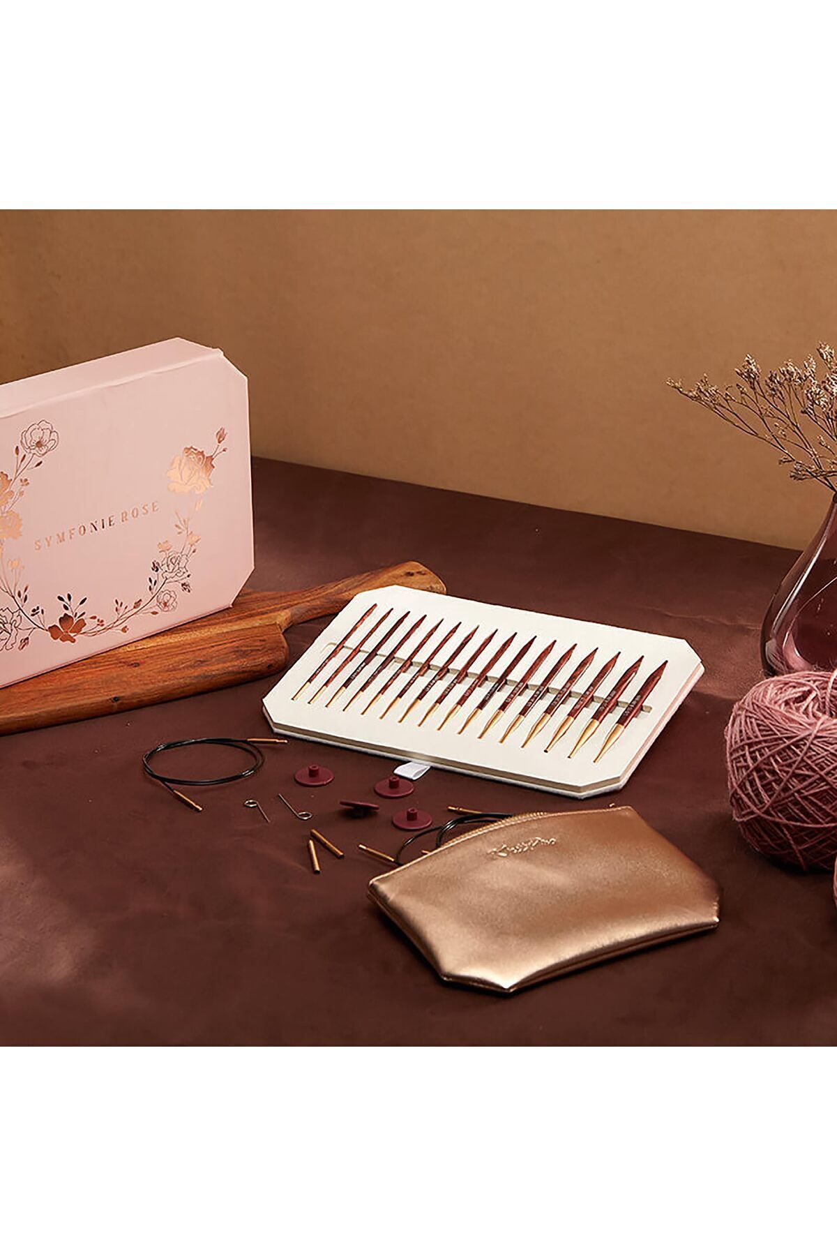 KnitPro-SYMFONIE ROSE DELUXE SET WITH EXCHANGABLE MISINAL 2