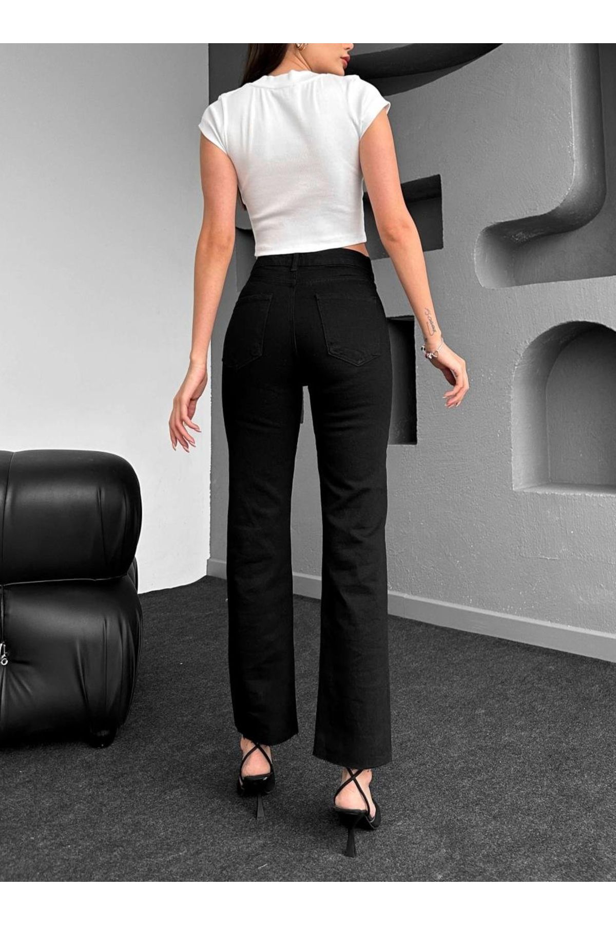 studio fashion 1988 Kadın Premium Seri Kot Pantolon Pamuk Yüksek Bel Boyfit Orj Marka Jean