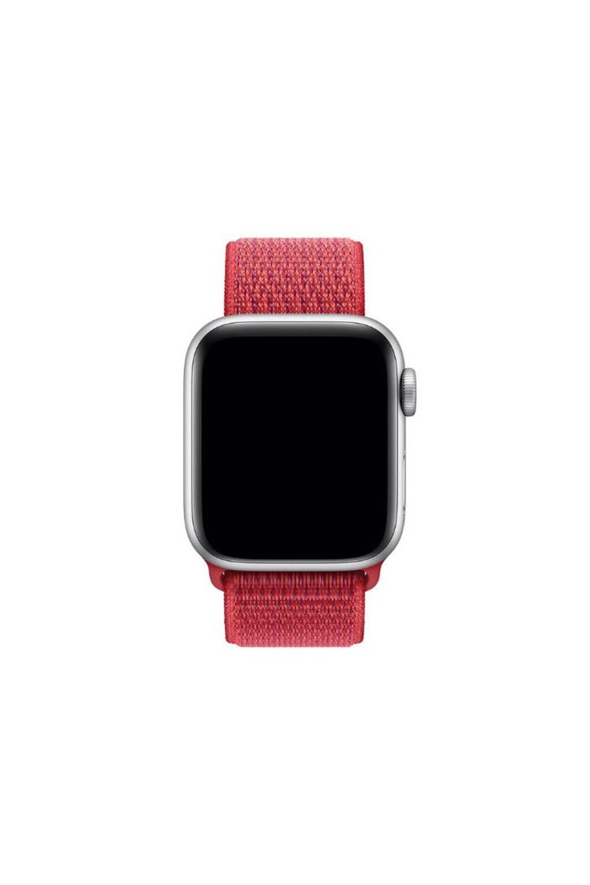 REDz Accessories-Sport Strap, Compatible with Apple Watch, Textile, Red - 38/40/41 mm 2