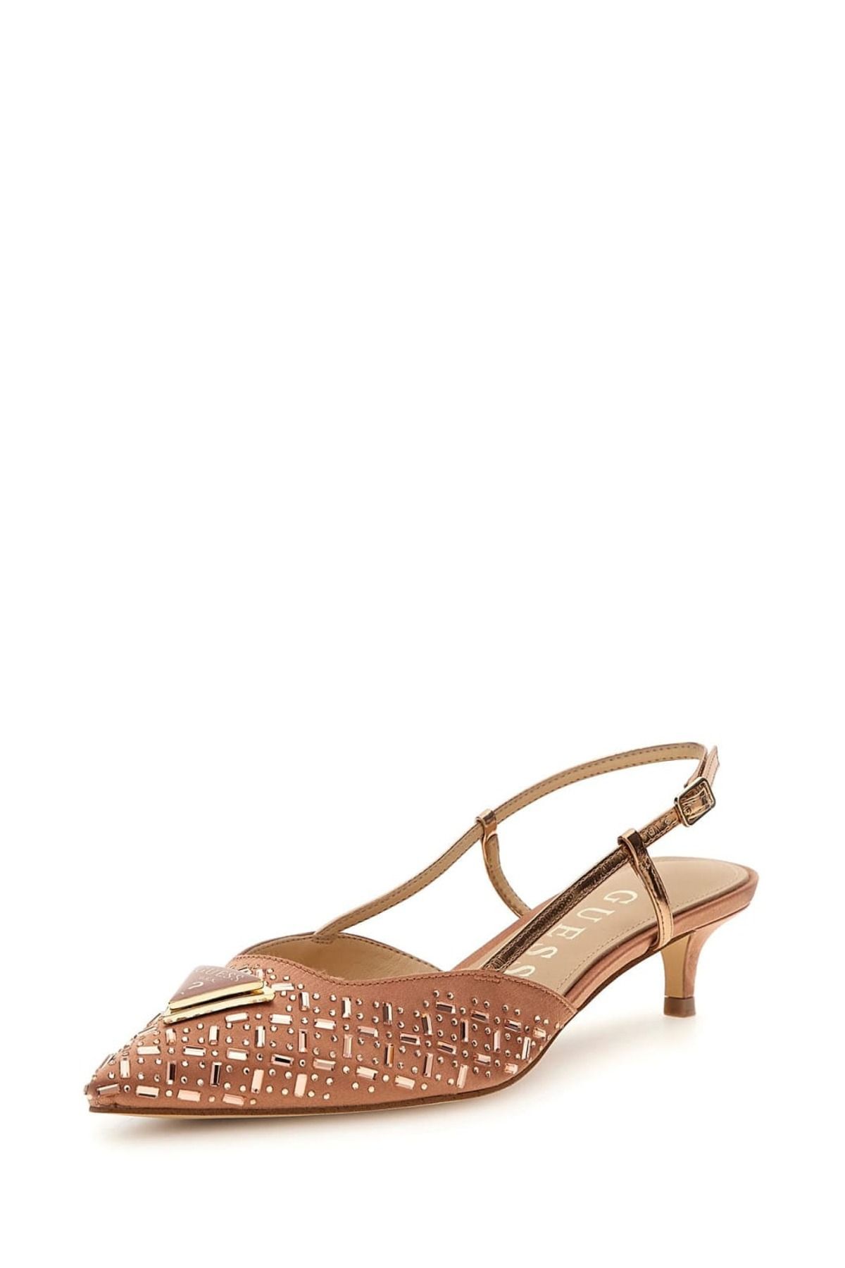 Guess Kadın Jessyn Mini Topuklu Ayakkabı - Pudra