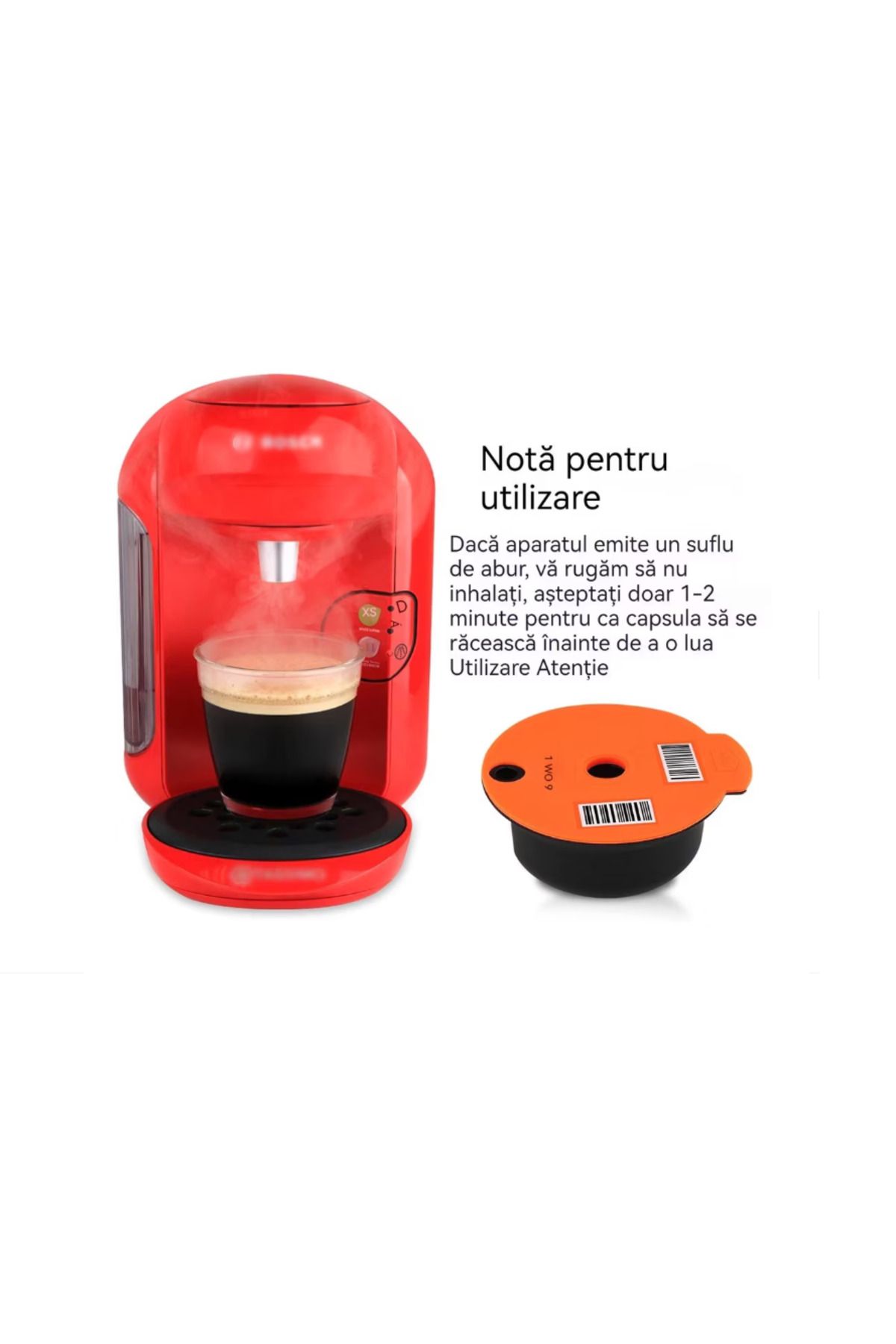 motor starter-Set De Capsule De Cafea Reutilizabile, Compatibile Cu Bosch Tassimo, 60ml, Include Lingura Si Perie 3