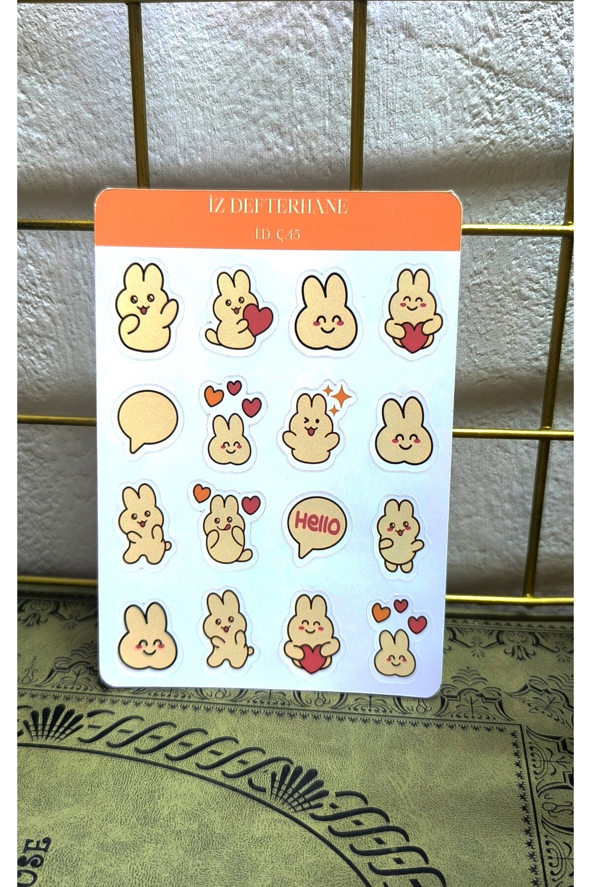İZ DEFTERHANE Sevimli Çıkartma Sticker ( Defterler, ajandalar ve Planlayıcılar için Uygundur)
