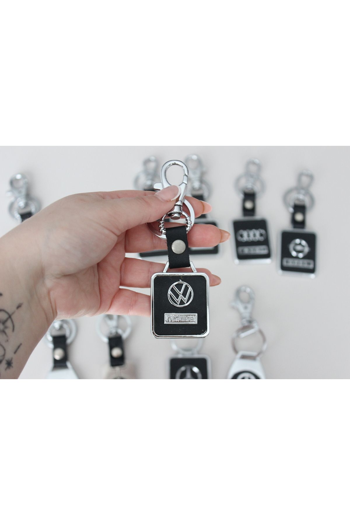 mihi hediyelik Volkswagen Yazılı Metal Anahtarlık kare metal