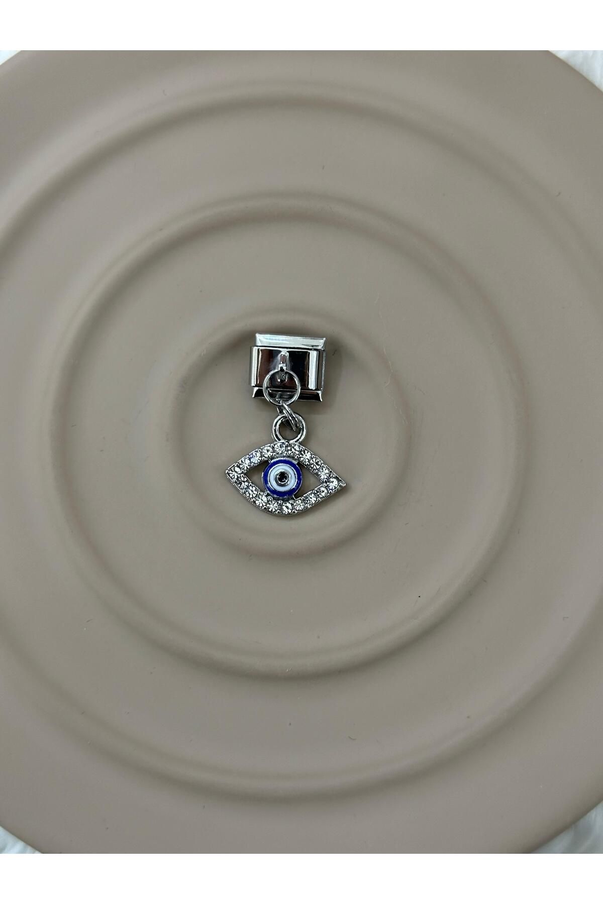 MSBTAKI stainless steel 316L Çelik Paslanmaz ve Kararmaz Nazar Boncuk Charm