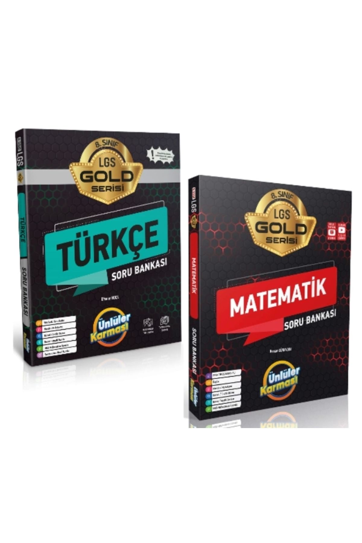 Ünlüler Karması ÜNLÜLER KARMASI 8. Sınıf Gold Türkçe + Matematik Soru Bankası (2 Kitap)
