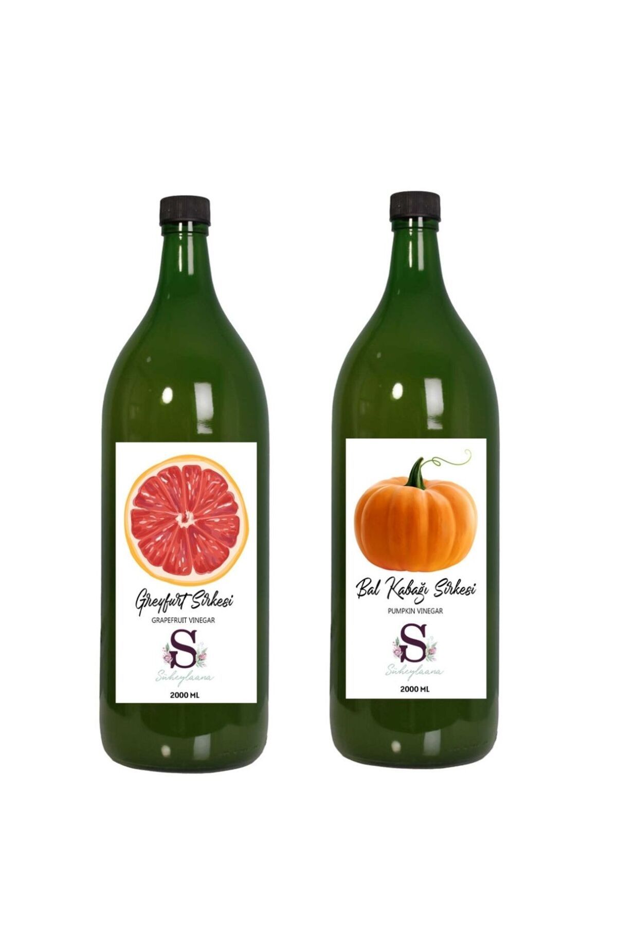 Süheylaana Doğal Greyfurt Sirkesi 2000 Ml - Doğal Bal Kabağı Sirkesi 2000 Ml