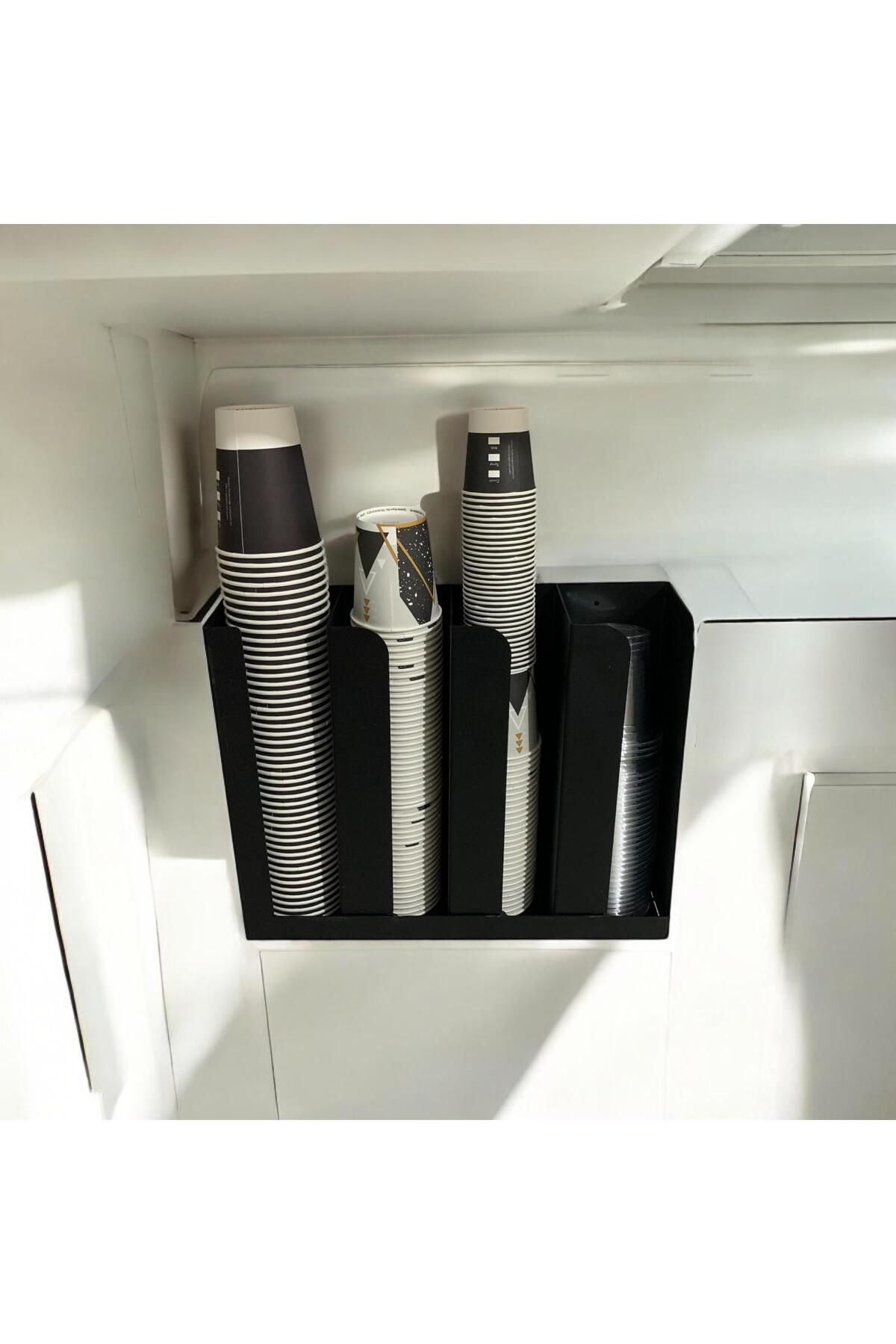 Metallica Concept 4 Bölmeli Karton,plastik Bardaklık Bardak Kapak Standı 16 Oz Uyumlu