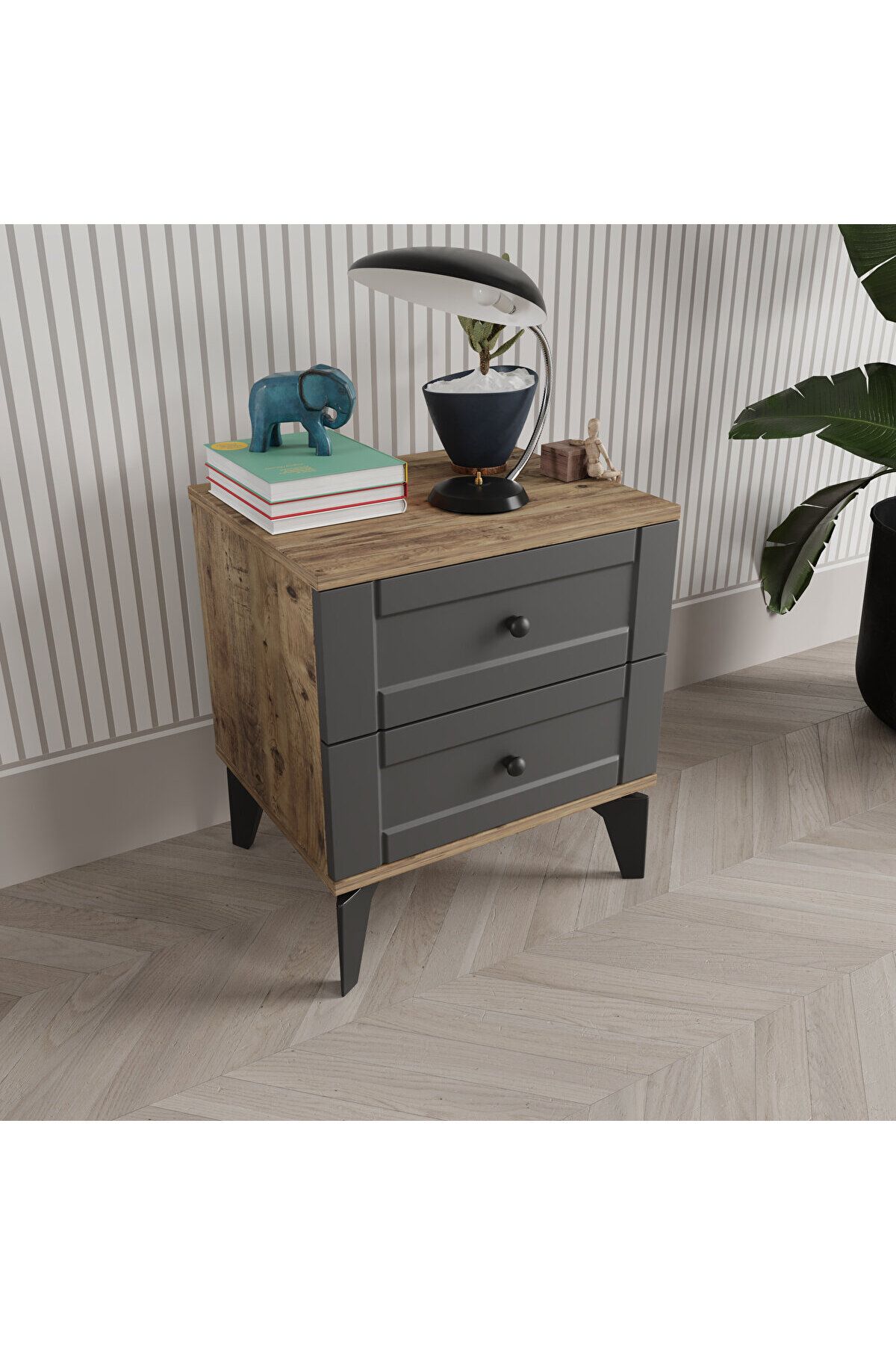 DRNHOME TOPRAK ANTRASİT KOMODİN