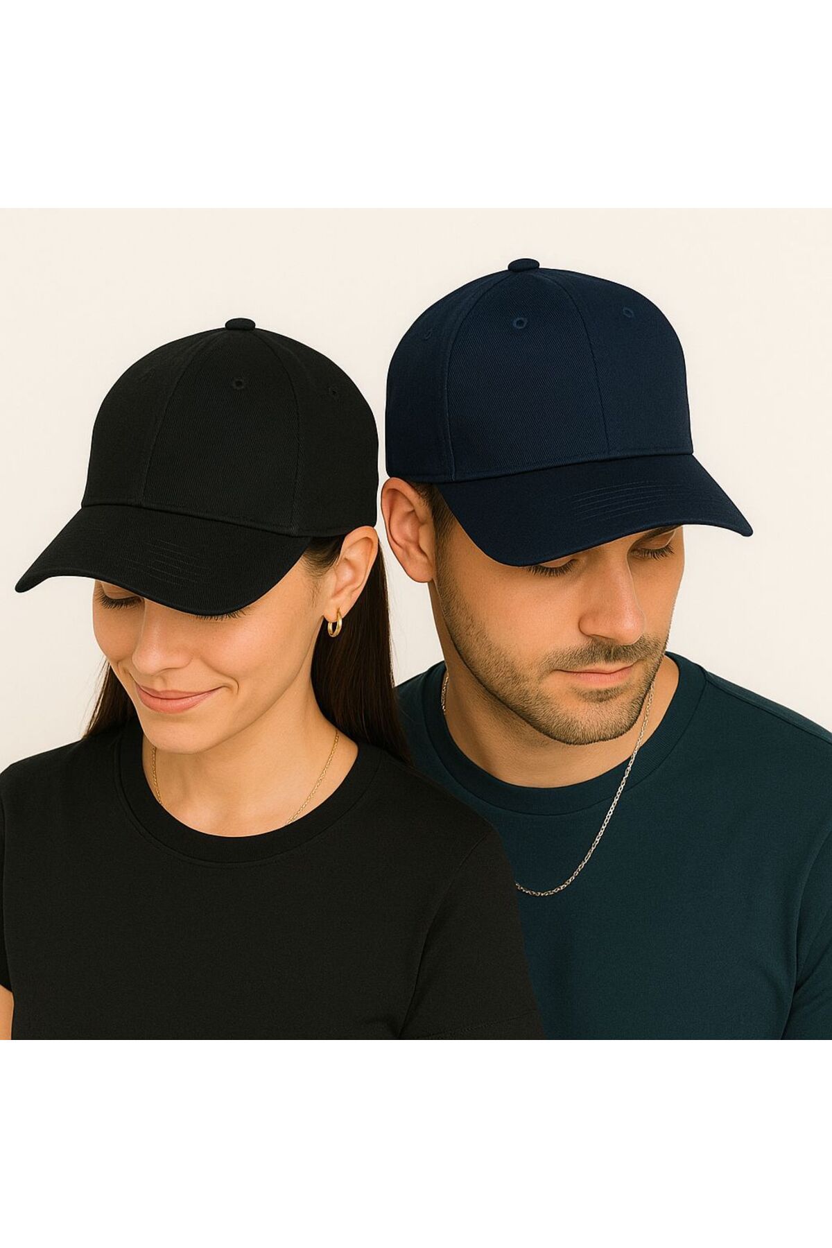 SFCOLLECTION 2’li Unisex Spor Şapka Seti - Kadın Erkek Ayarlanabilir Günlük Yazlık Şapka