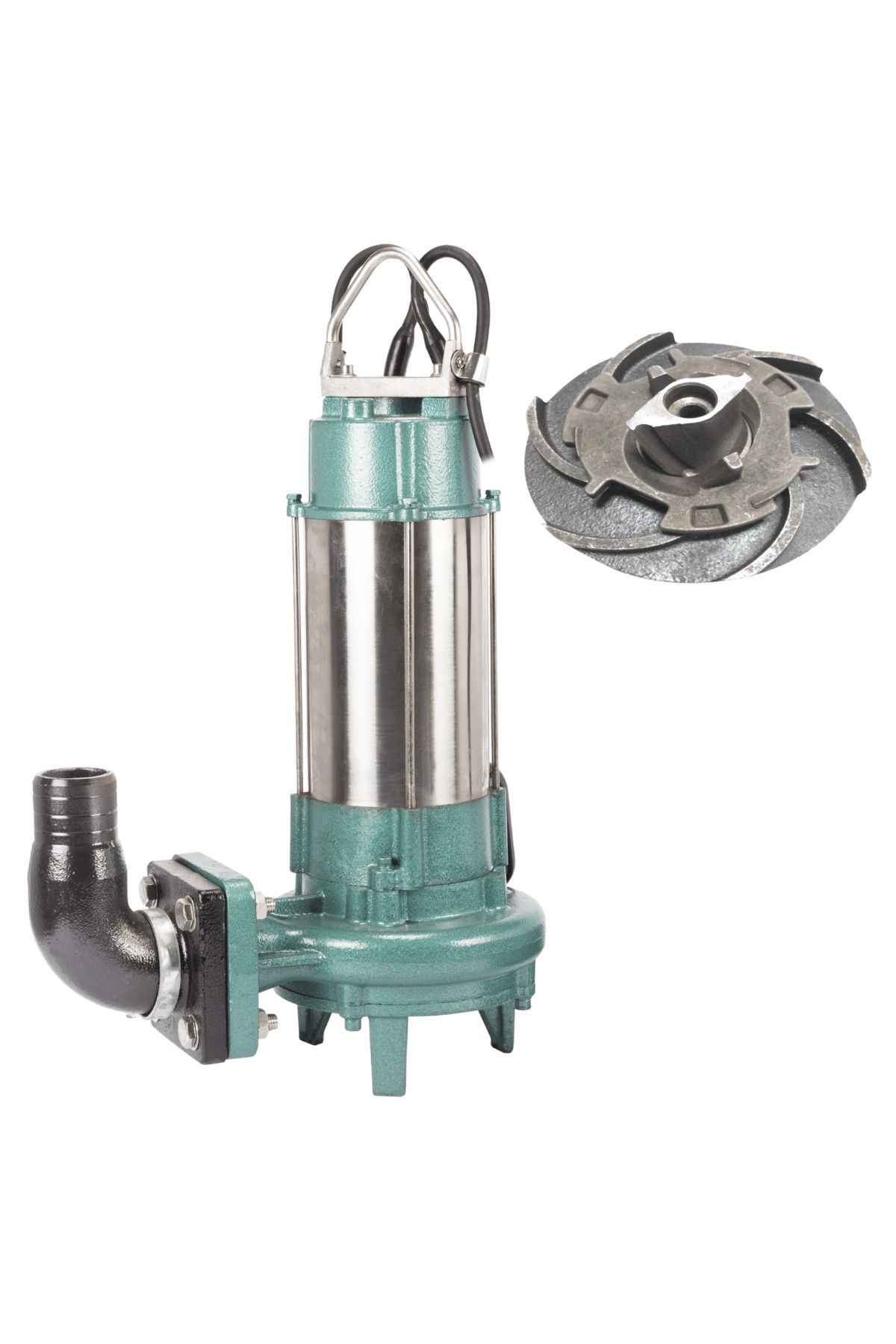 logipump Varan CUT 1100 Parçalayıcı Bıçaklı Foseptik Dalgıç Pompa 1.5 HP / 1.1 kW, Monofaze 220 V, 18 Mss, 18