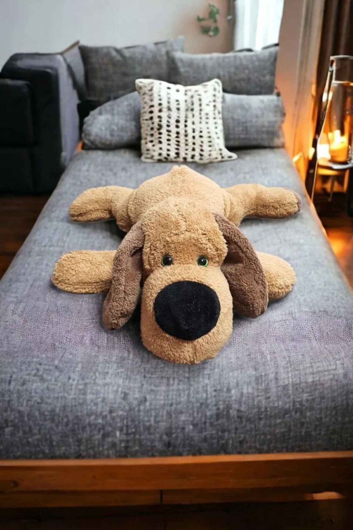 Mellito Kocaburun Köpek 45 cm Peluş Uyku Arkadaşı ve Oyuncak Hediyelik