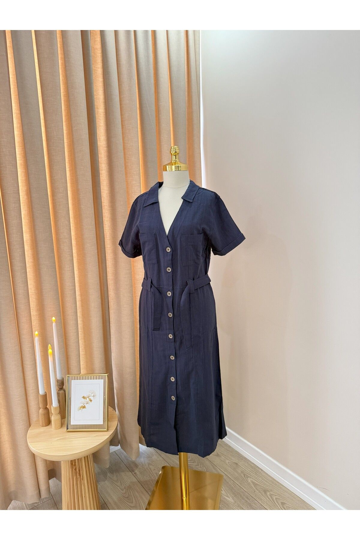 AF Frezya Boutique Keten Elbise