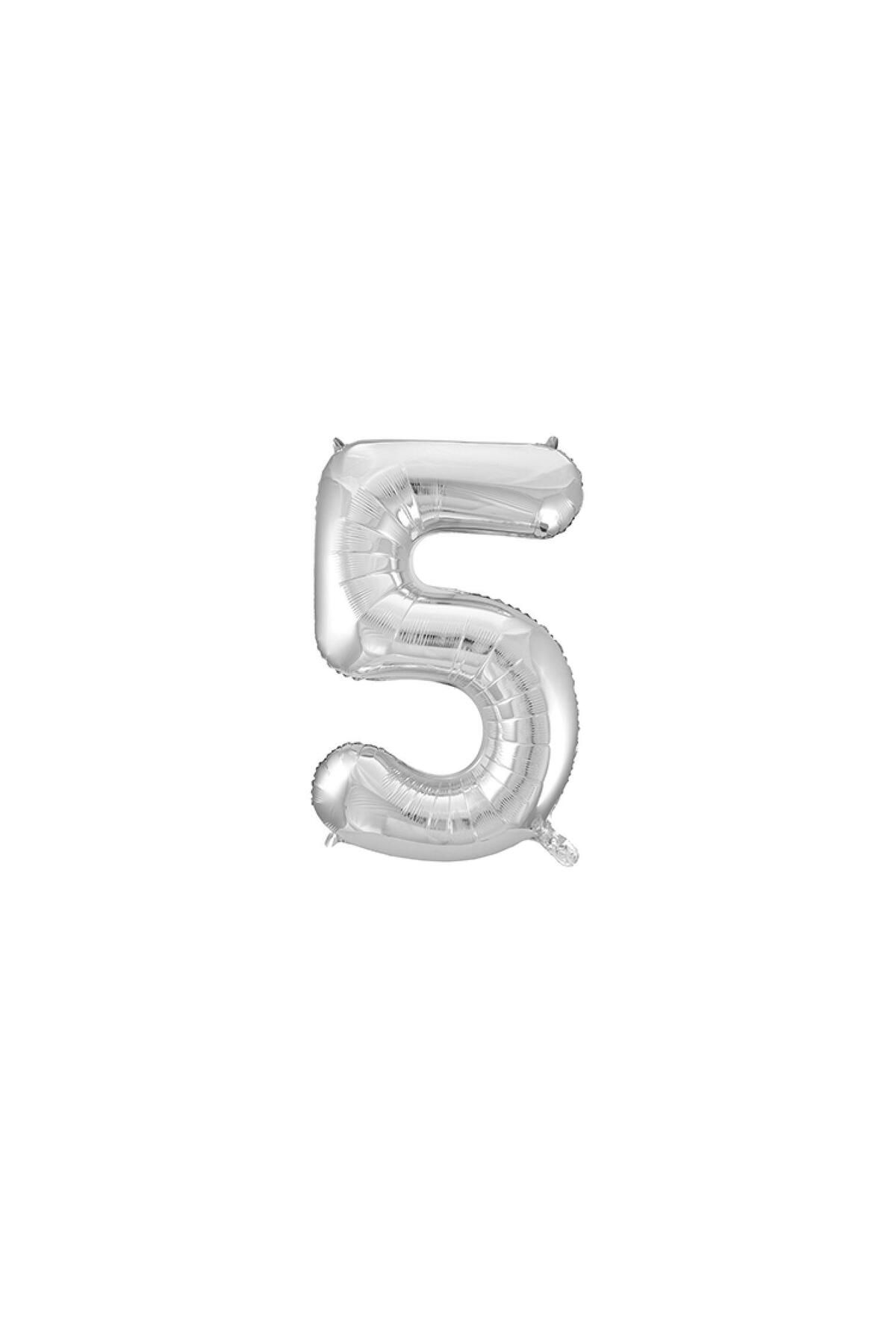 TATLI GÜNLER 34" FOLYO BALON RAKAM 5 GÜMÜŞ
