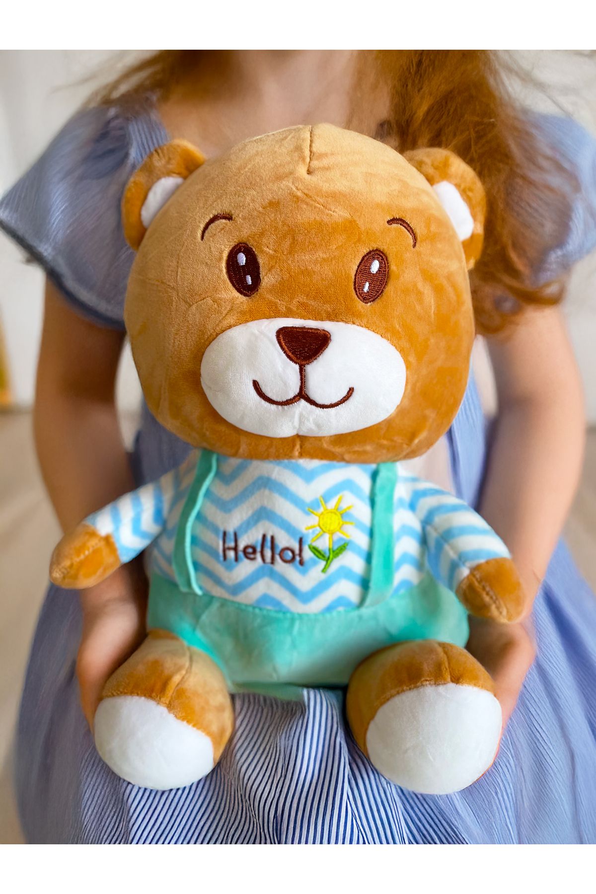 PoppyPlays Ayı Peluş Oyuncak Hello 40CM Yumoş Tatlı - Pofuduk Hediyem