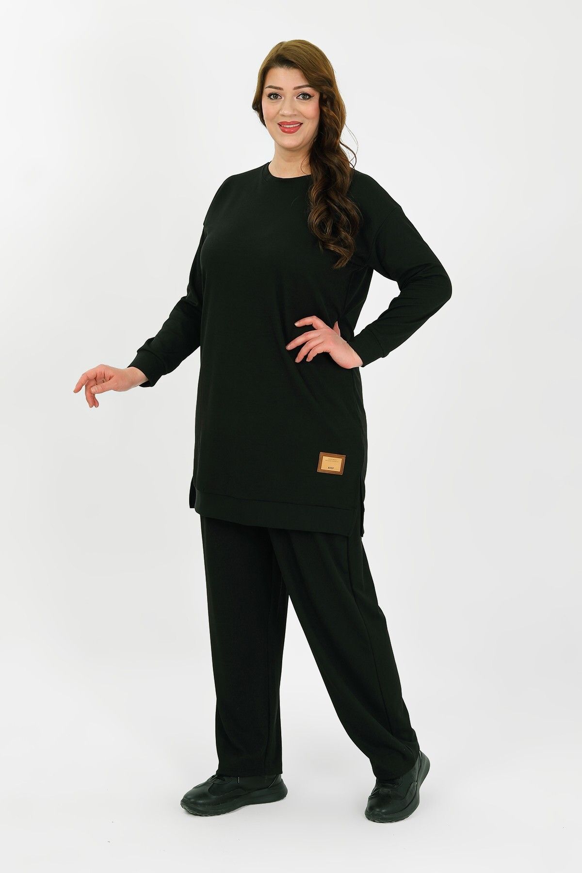 By Alba Collection KADIN SİYAH BURGU ALT ÜST LİKRALI BÜYÜK BEDEN TAKIM